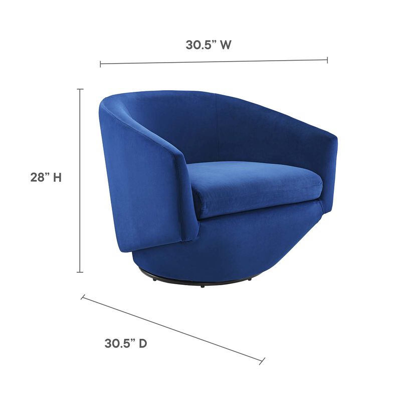 Series Performance Velvet Fabric Swivel Chair image number 6