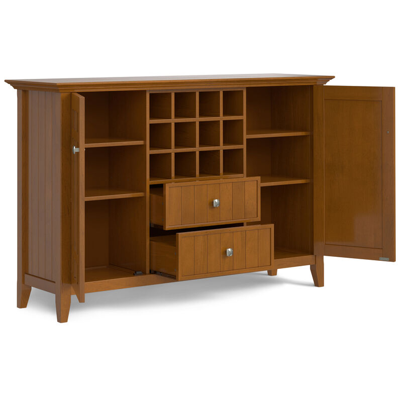 Simpli Home Bedford Sideboard Buffet and Wine Rack image number 3
