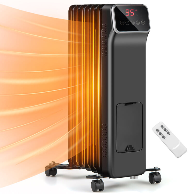 Oil Filled Radiator Heater with Remote Control 3 Modes 24H Timer