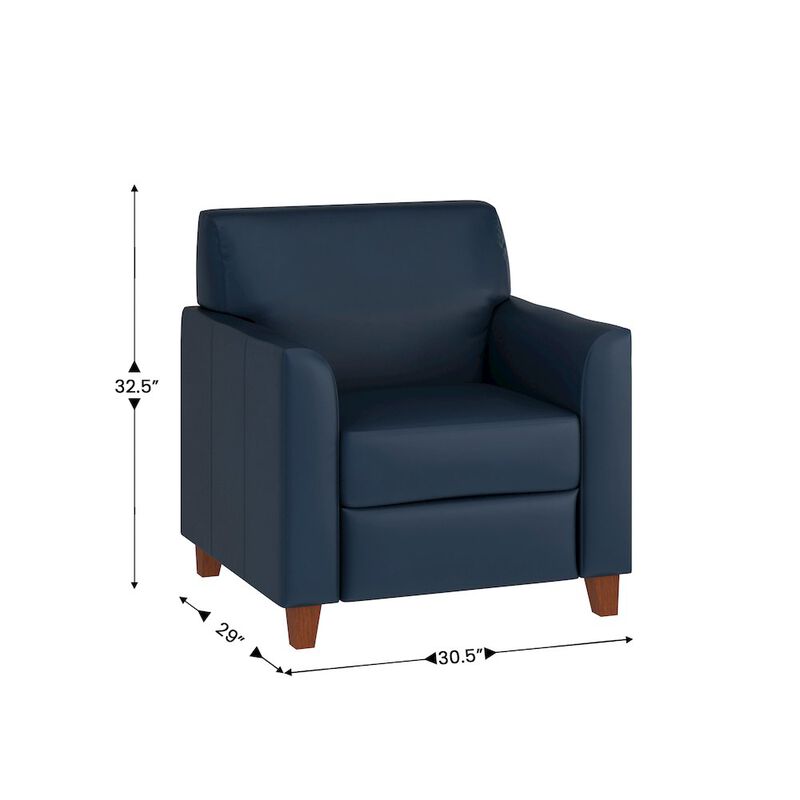 Flash Furniture HERCULES Diplomat Series Navy LeatherSoft Chair image number 1
