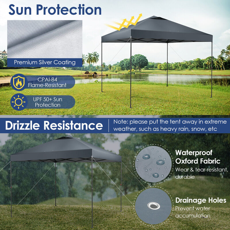 Foldable Outdoor Instant Pop-up Canopy with Carry Bag