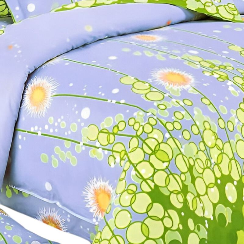 100% Cotton Dandelion Dream Duvet Cover Set Cozy Lightweight Bedroom Bedding image number 2