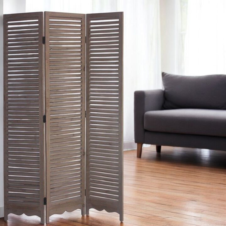 Folding Three-Panel Room Divider for Privacy and Stylish Space Separation