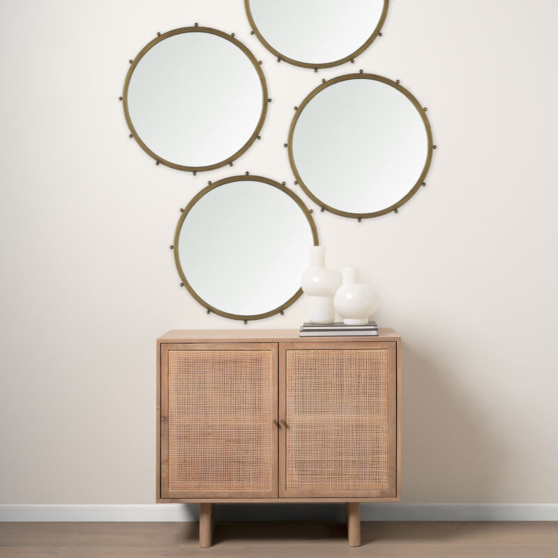 Elena Small Gold Wall Mirror