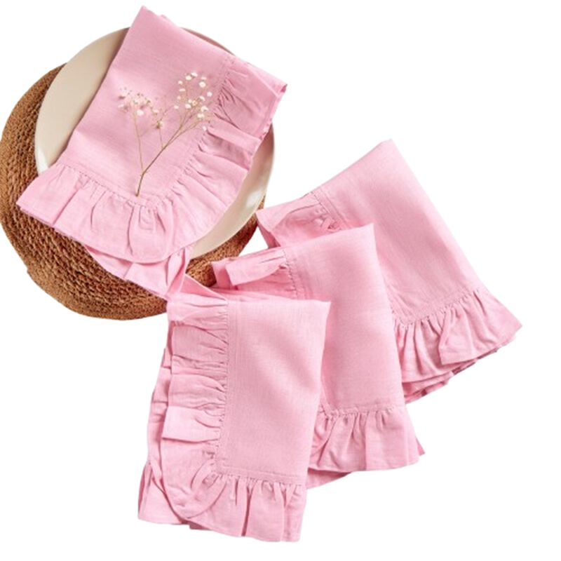 Linen Dinner Napkins - Gabrielle Ruffle