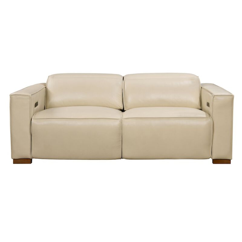 Alex Hamilton Riseholme Reclining Sofa in Beige Full-Leather
