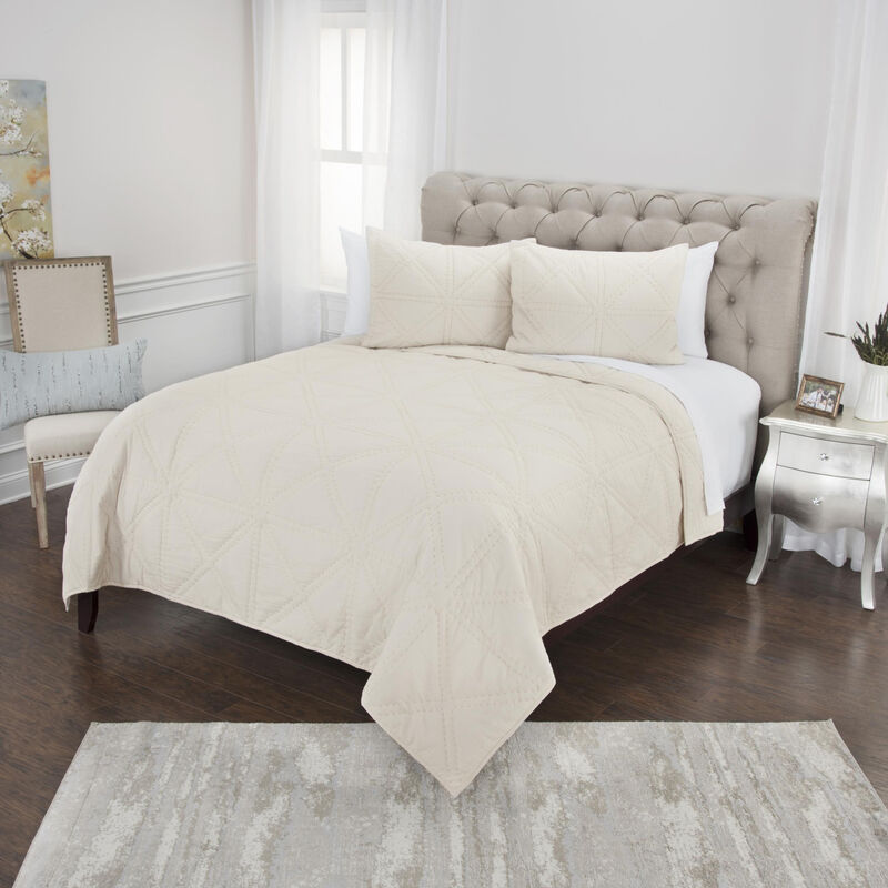 Geometric Cotton Down Alternative Comforter – 100% Cotton, 300 Thread Count, Machine Washable