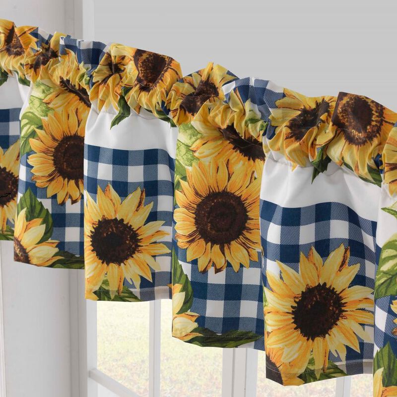 Greenland Home Fashions Barefoot Bungalow Sunflower Window Valance - 84x16", Gold