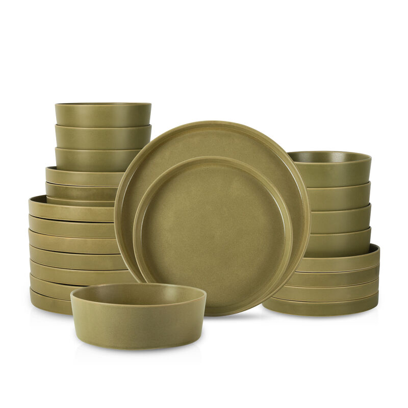 Stone by Mercer Project Modan Stoneware 24 Piece Dinnerware Set