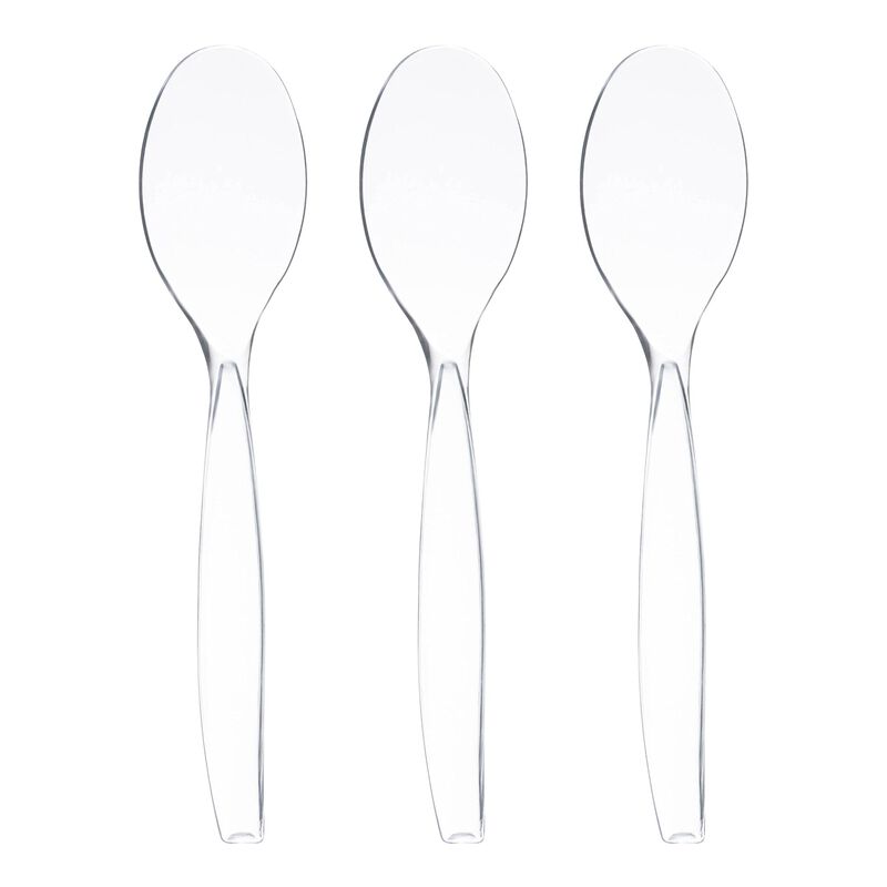Clear Plastic Serving Spoons (144 Spoons) image number 2