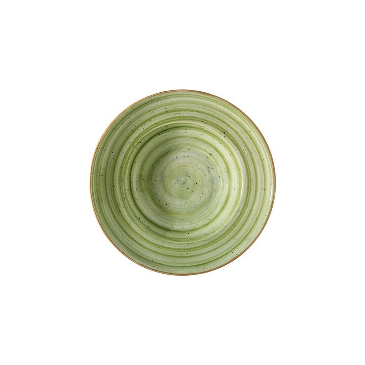 Therapy dia.10.75" h:2.25" 16 oz. Round Green Vitrified Bowl (Set of 2)