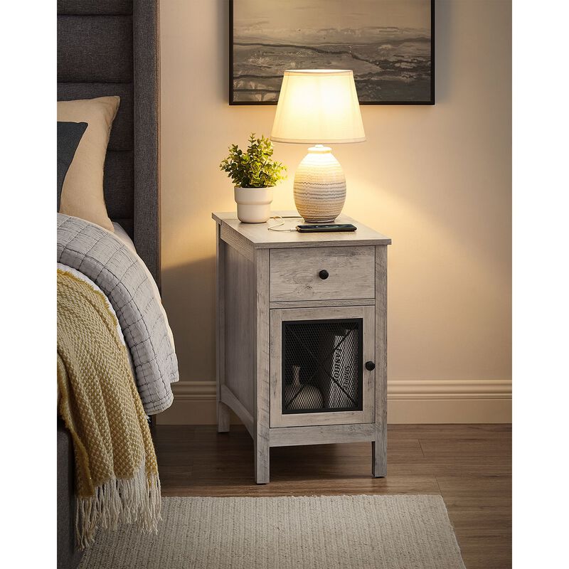 Side Table with Storage and Charging Station image number 3