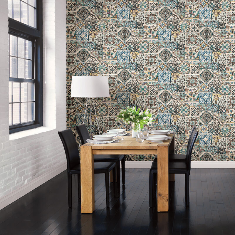 Marrakesh Blue Global Tiles Wallpaper image number 1