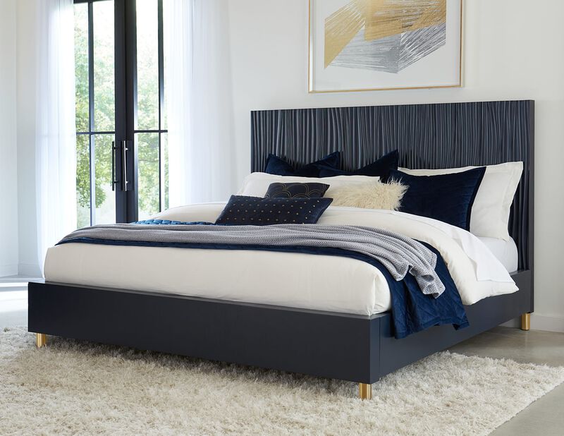 Argento Wave-Patterned Full Bed