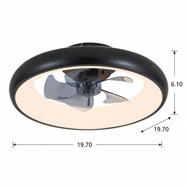 ELEMENT ACE Dimmable LED Ceiling Fan with Adjustable Color Temp, 6-Speed Reversible DC Motor, APP & Remote Control for Indoor Use
