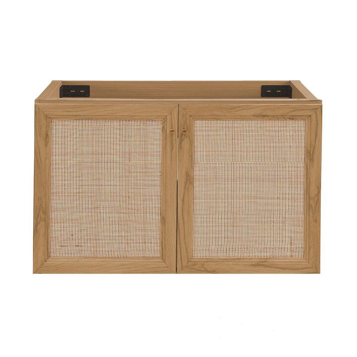 Classe 36" Wall-Mounted Bathroom Vanity in Oak-Cabinet Only