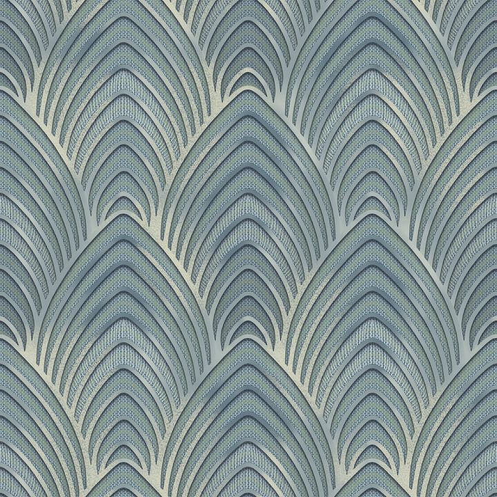 Utopia Green Arch Array Textured Wallpaper G68020