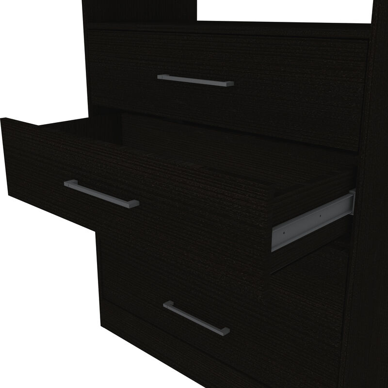 DEPOT E-SHOP Kairo Dresser, Four Drawers, One Shelf, Superior Top, Black image number 9