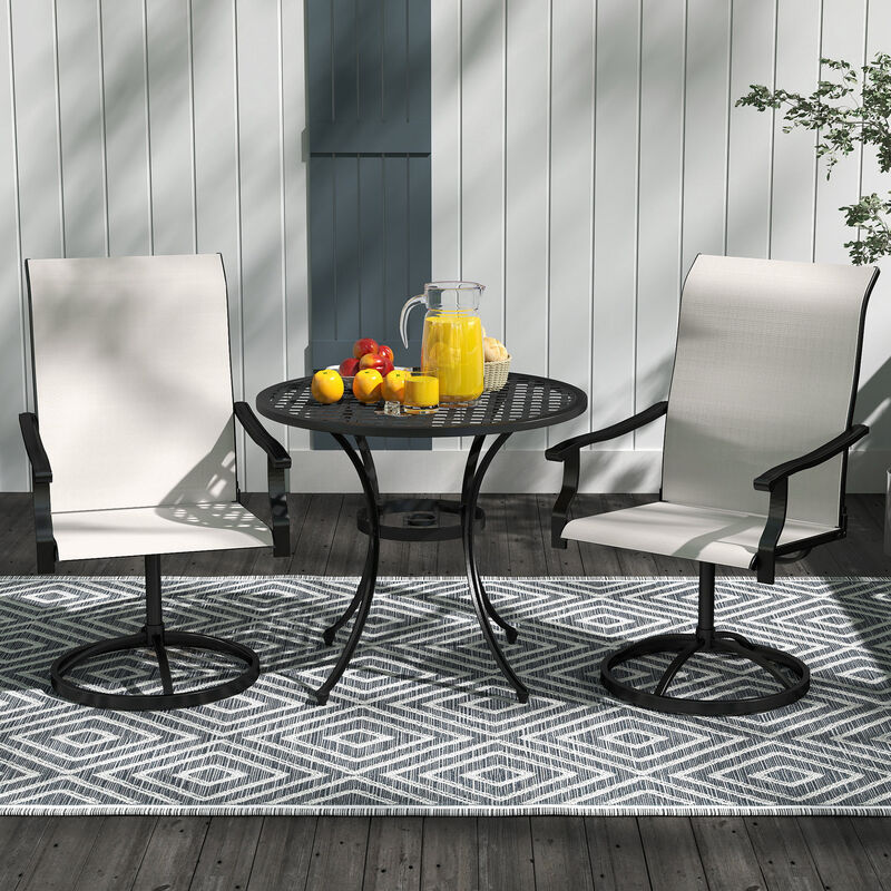 Hivvago 2-Piece Swivel Patio Dining Chair Set image number 6