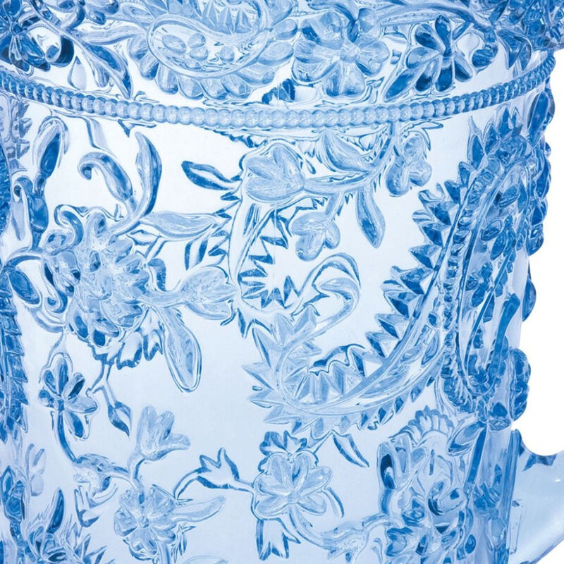 HomeRoots 2.5 Quart Blue Paisley Acrylic Pitcher image number 2