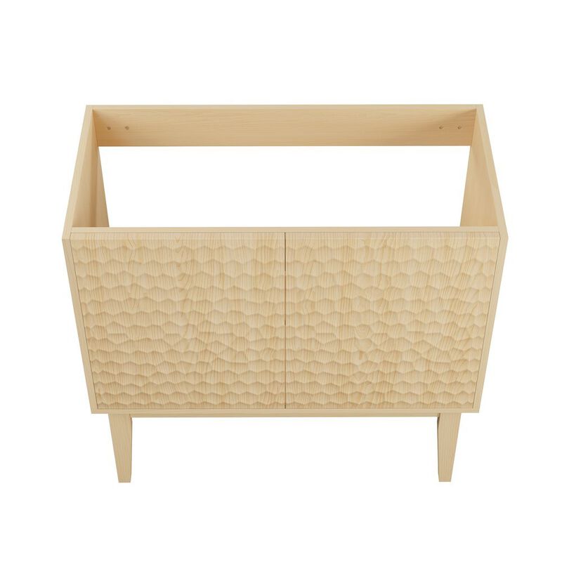 Bosse 36" Freestanding Bathroom Vanity Cabinet without Top in Natural Oak image number 3