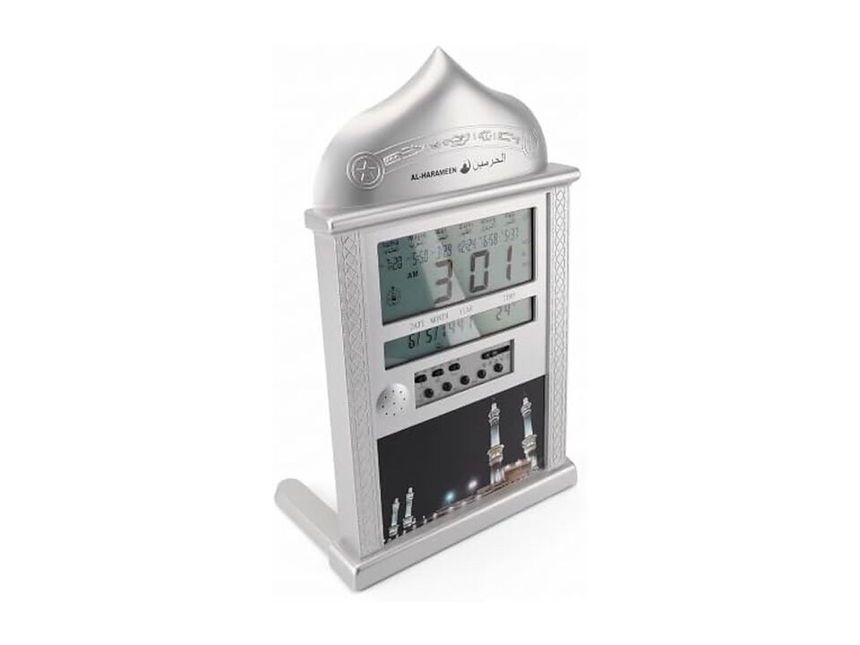 Azan Islamic Prayer Alarm Calendar Desk Wall Clock Modern Battery Operated