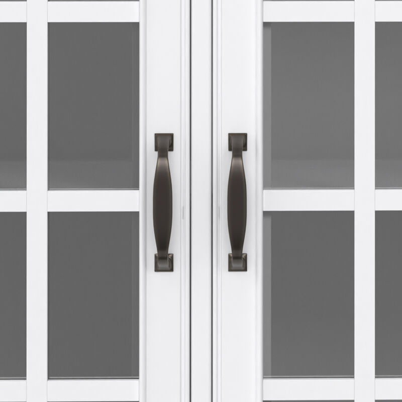 Connaught SOLID WOOD 60 inch Wide Traditional Wide Storage Cabinet Buffet in White