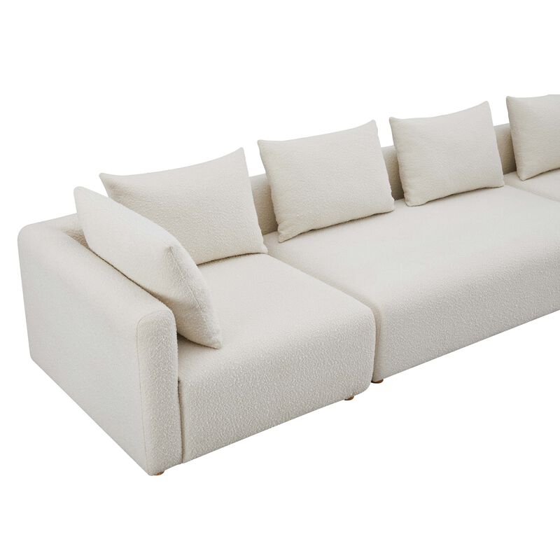 Hangover Cream Linen 145" Long Sofa