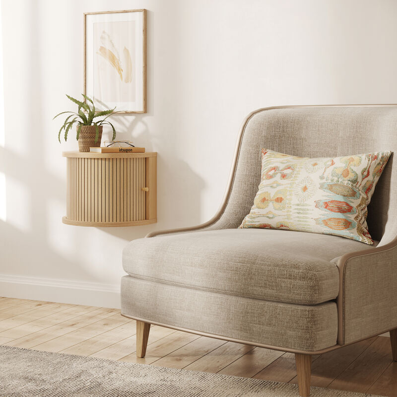 SLIDDO 16'' Floating Nightstand with Storage and Sliding Door.