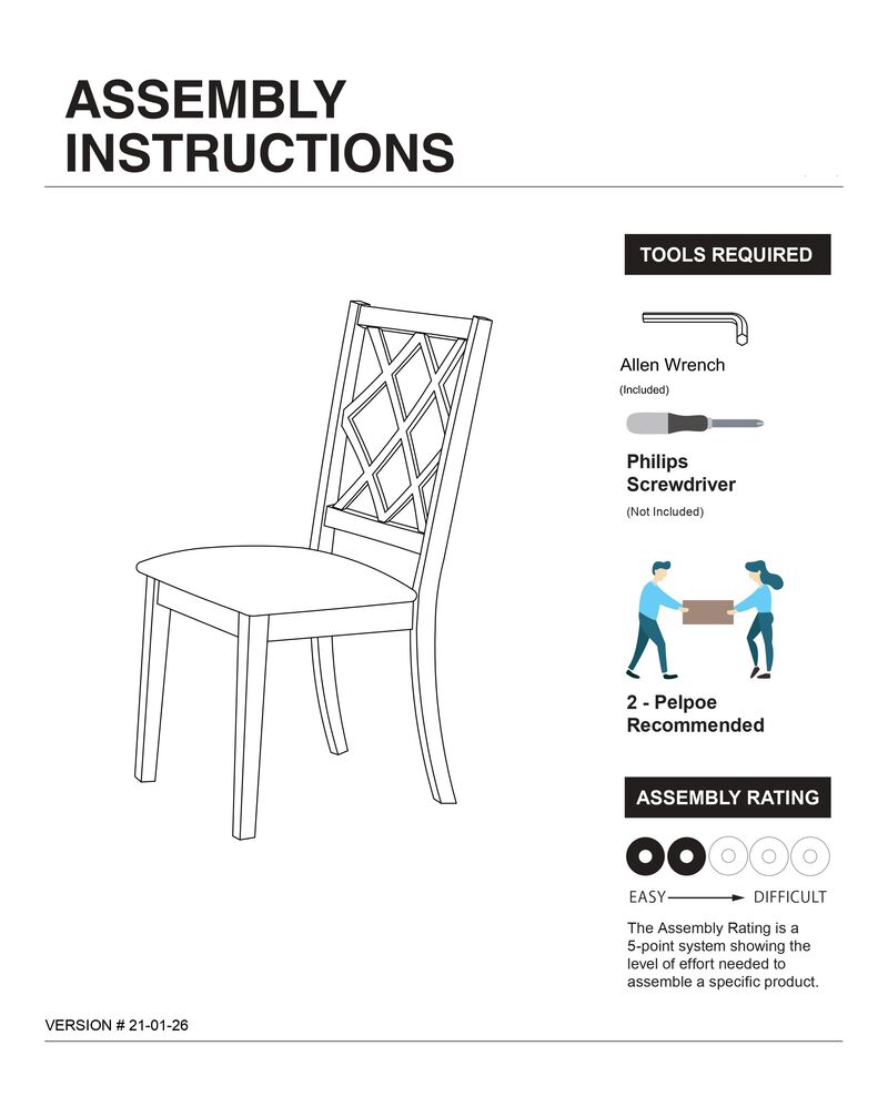 Streamdale Solid Wood Antique White Chairs, Grey Cushion