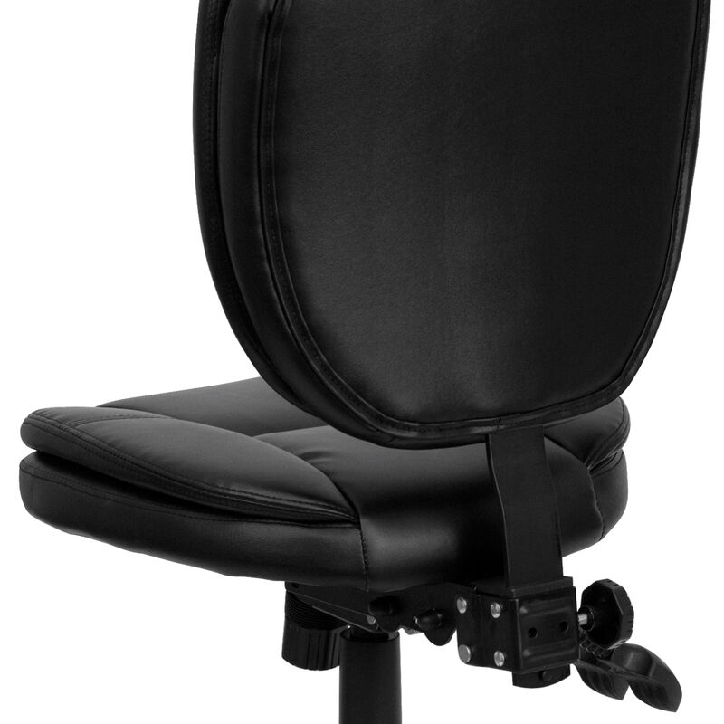 Caroline Mid-Back Fabric Multifunction Swivel Ergonomic Task Office Chair with Pillow Top Cushioning image number 6