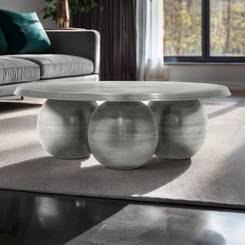 Meridian Furniture Globus Silver Coffee Table