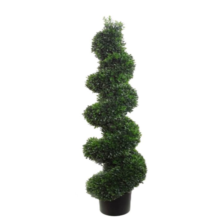 Premium 44-Inch Boxwood Spiral Topiary - UV-Resistant, Ideal for Porch, Patio, Pool, Office, Home or Lobby - Indoor/Outdoor, Best in Class for Lifelike Artificial Greenery Decor