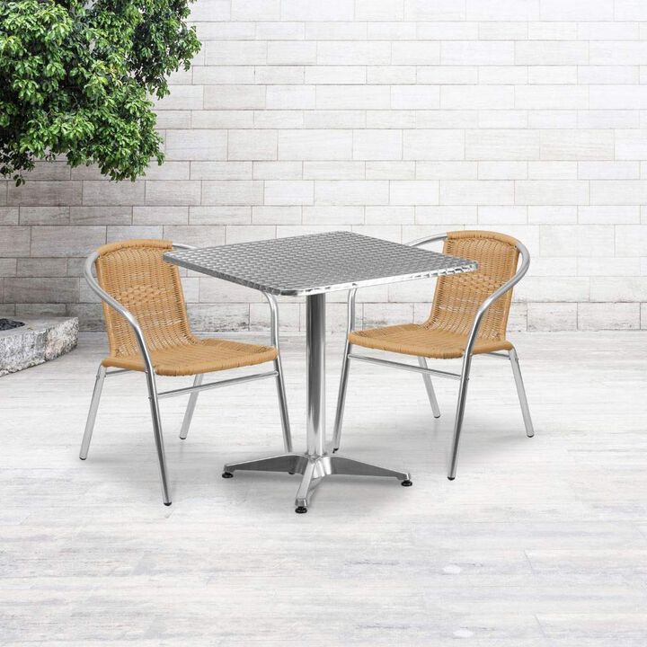 27.5SQ Aluminum Table Set