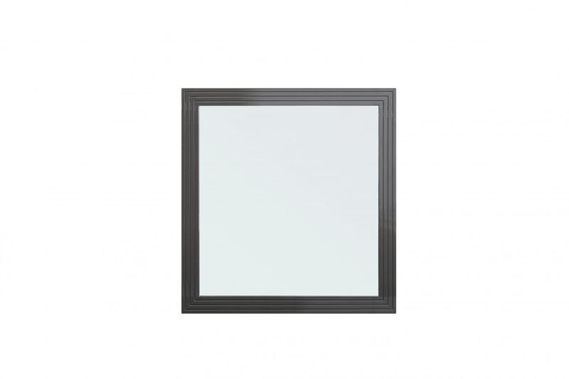 HomeRoots 36" Gray Wood Framed Accent Mirror image number 0