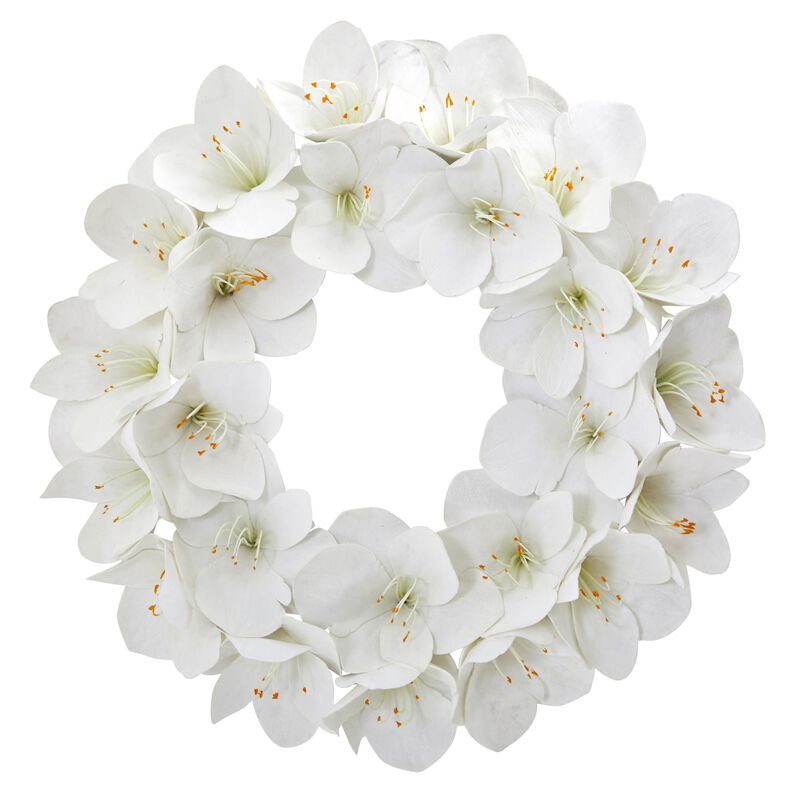 Hivvago 24" Amaryllis Artificial Wreath