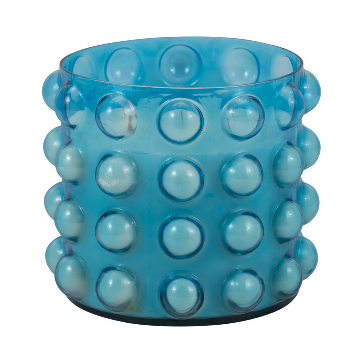 Glass, 9" 102 Oz Bubble Candle