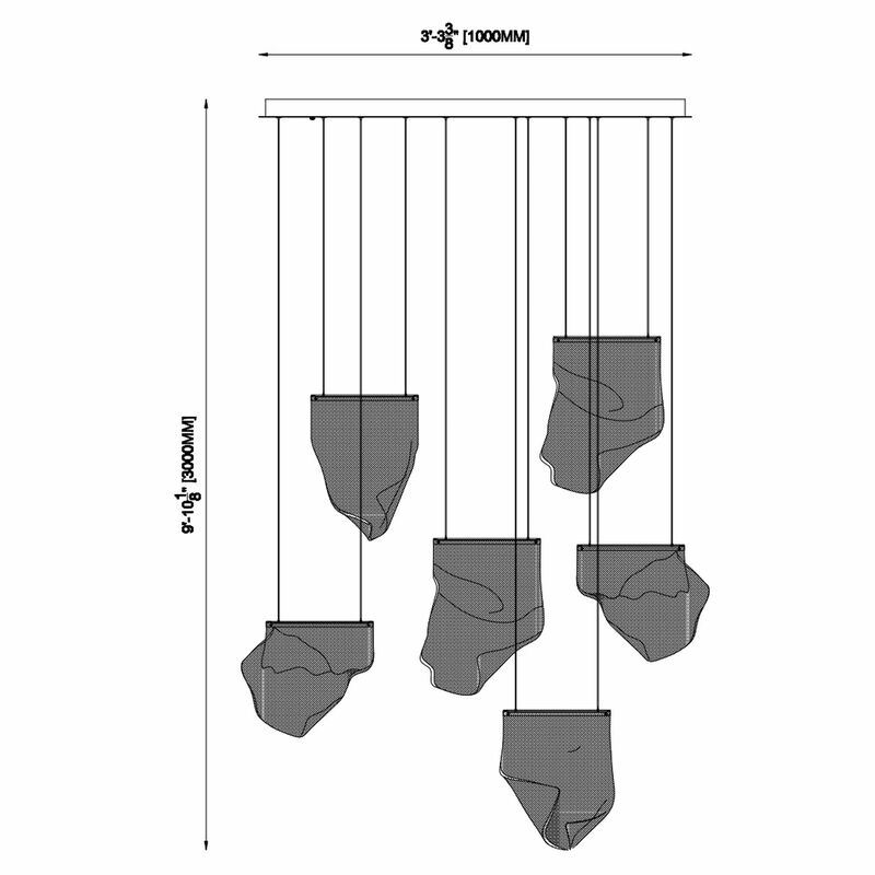 Acrylic Lace Chandelier Chrome Acrylic Integrated LED Dimmable