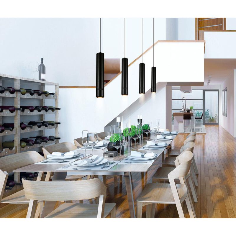 CWI Lighting Stowe LED Down Mini Pendant With Black Finish