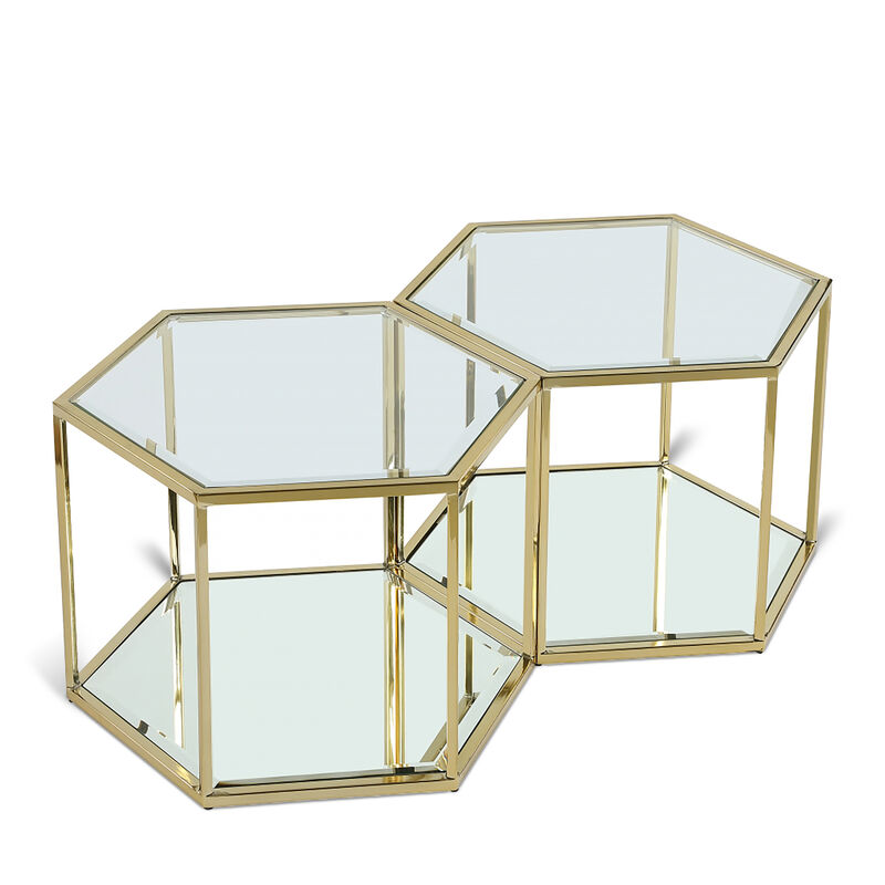 Meridian Furniture Sei Brushed Gold Coffee Table image number 0