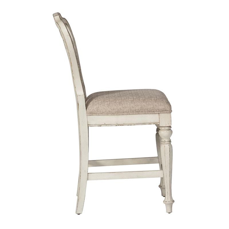 Liberty Furniture Magnolia Manor Counter Height Chair (RTA)-Set of 2 in Antique White image number 4