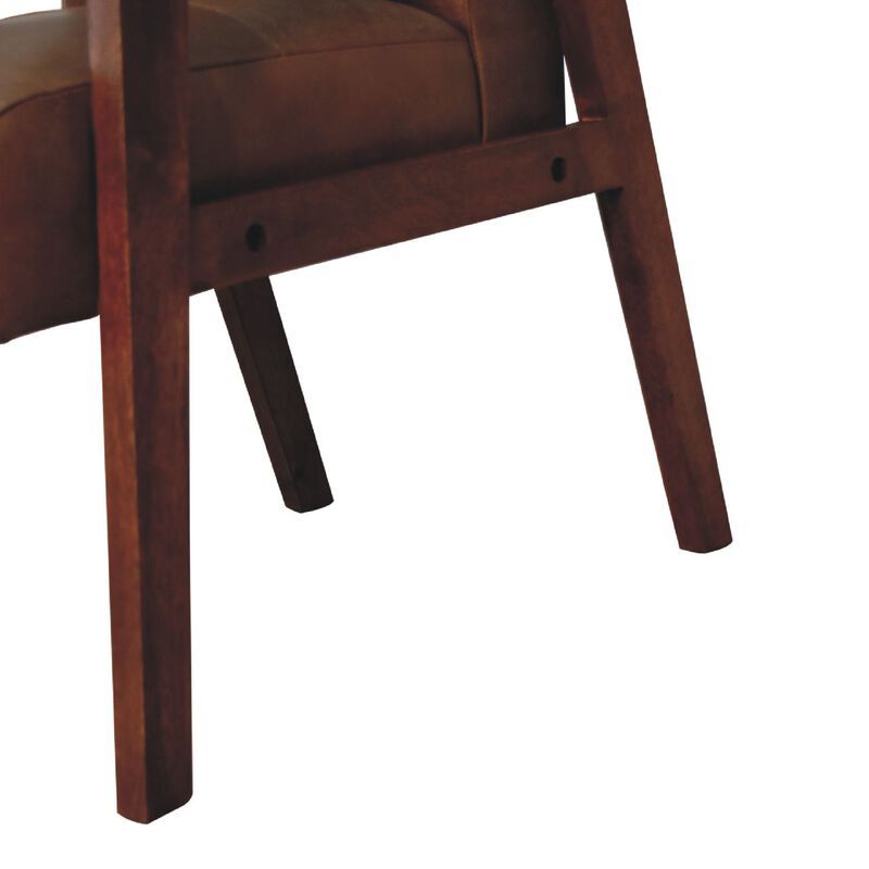 Artisan Furniture Brown Buffalo Leather Chair image number 7