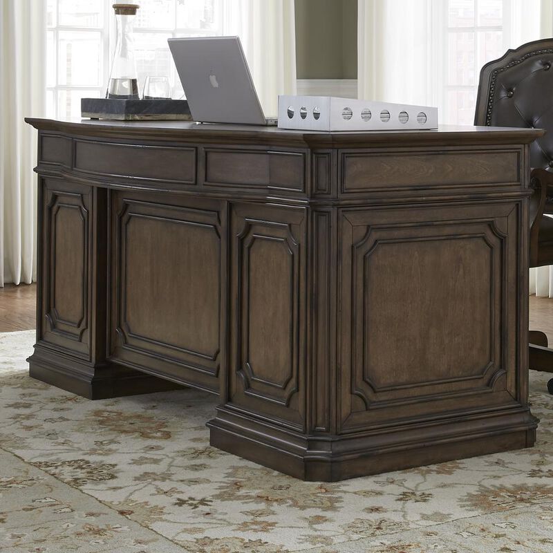 Liberty Furniture Amelia Jr Executive Desk in Antique Toffee image number 8