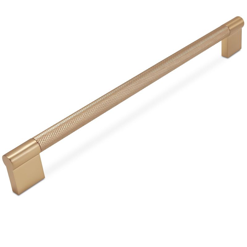 BUKOBYHE 6 Pack 12-3/5 Inch Champagne Copper Kitchen Cabinet Handles Knurled Cabinet Pulls Drawer Pulls Cabinet Hardware