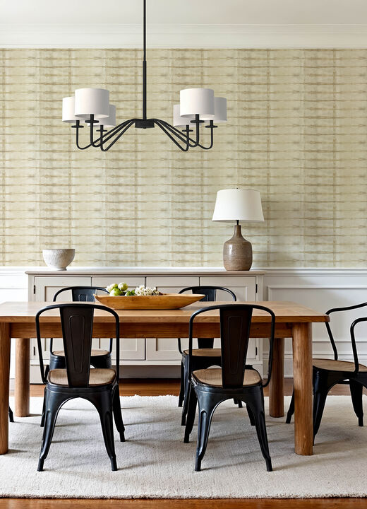Modulus Wheat Geometric Stripe Wallpaper (Set of 2)