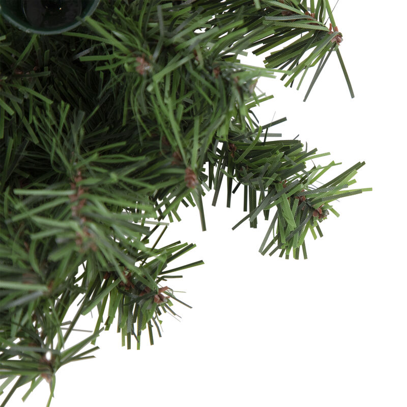 12" Two-Tone Pine Artificial Christmas Advent Candle Wreath image number 2