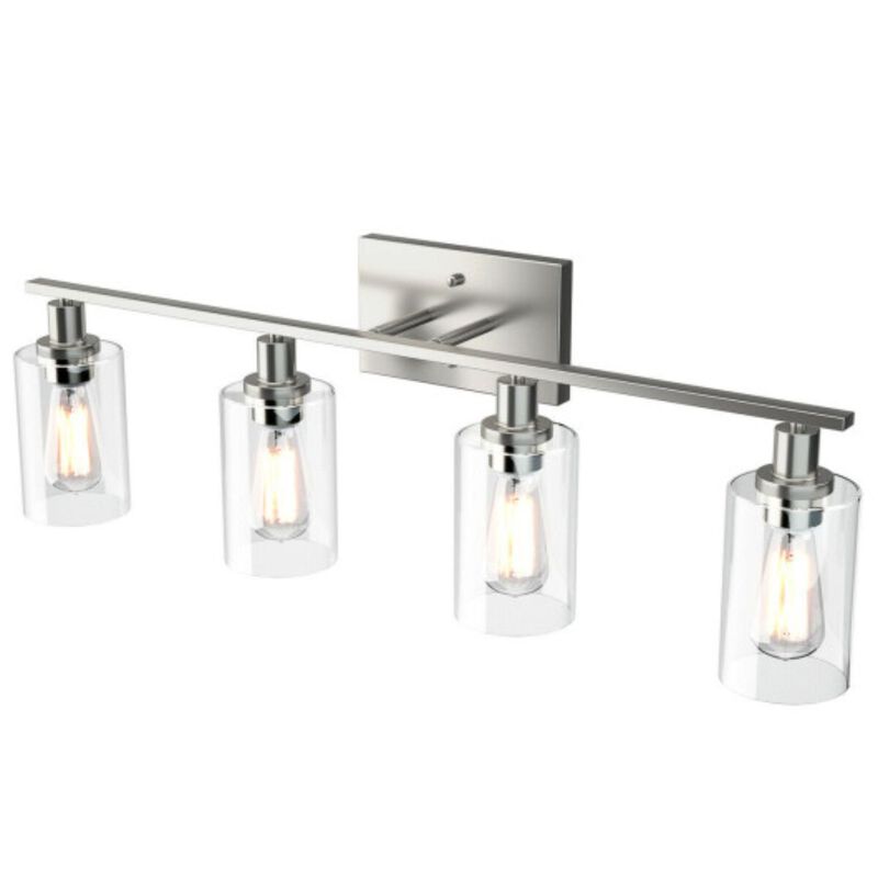 Hivvago 4-Light Wall Sconce with Clear Glass Shade