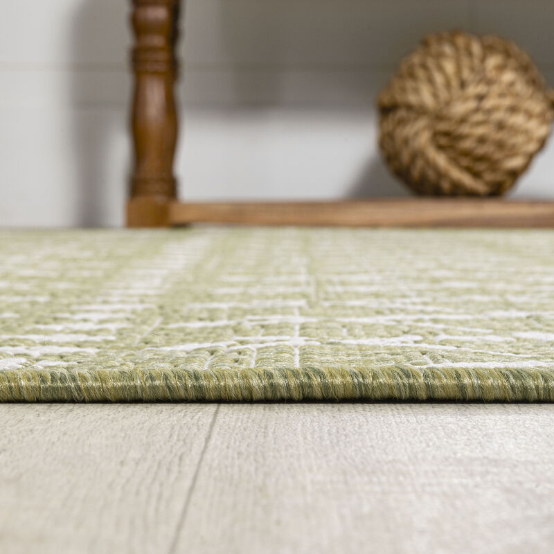 Ourika Moroccan Geometric Textured Weave Indoor/Outdoor Area Rug