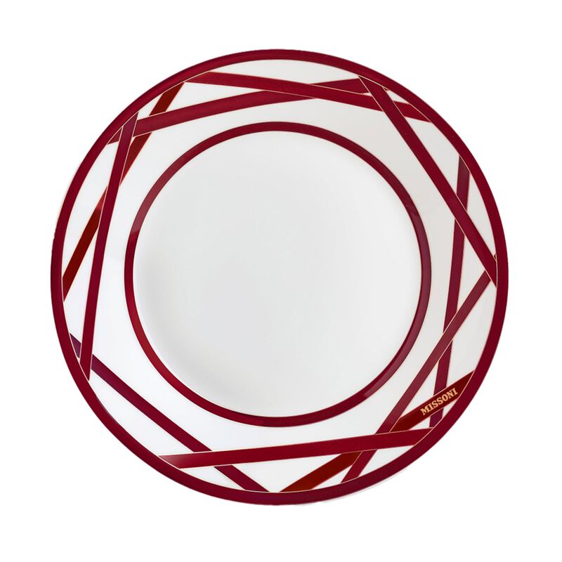Soup Plates NASTRI BORDEAUX Set of 2, diam. 8.66" image number 0