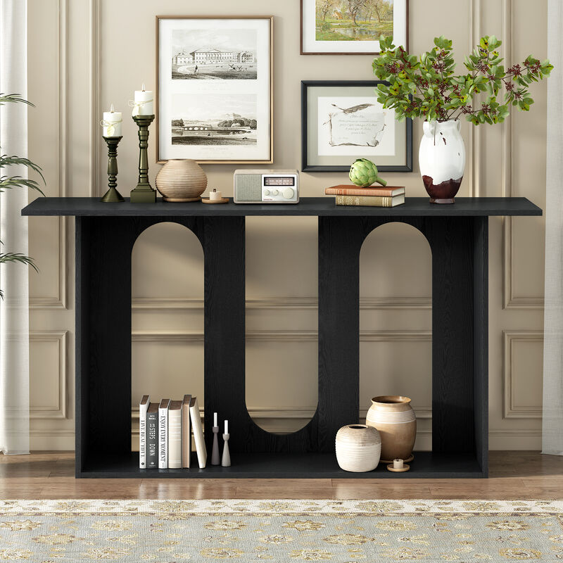Merax Modern Console Table with Shelf